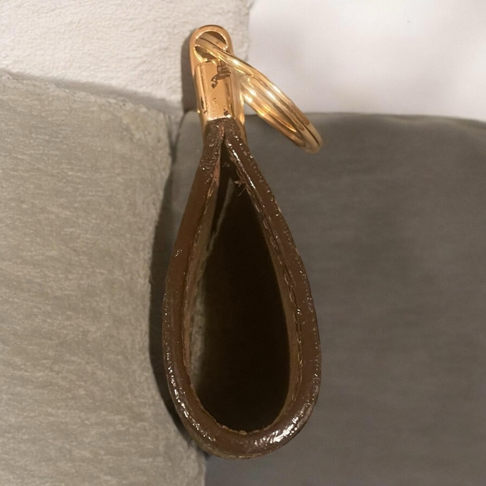 Upcycled Louis Vuitton Brown Monogram Keyring with Gold Hardware - Picture 4 of 8